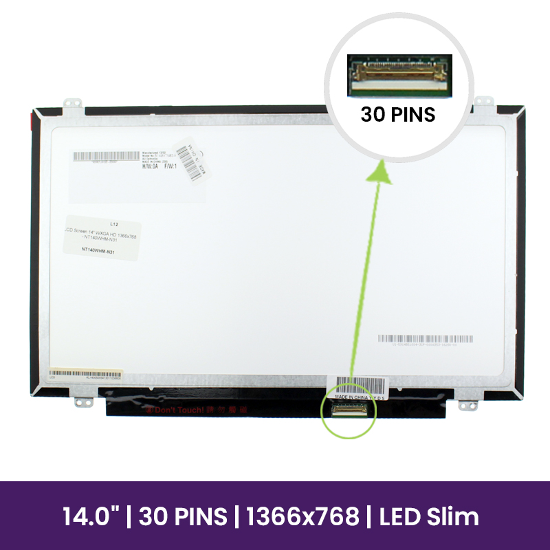 LCD Screen 14" WXGA HD 1366x768 - NT140WHM-N31              