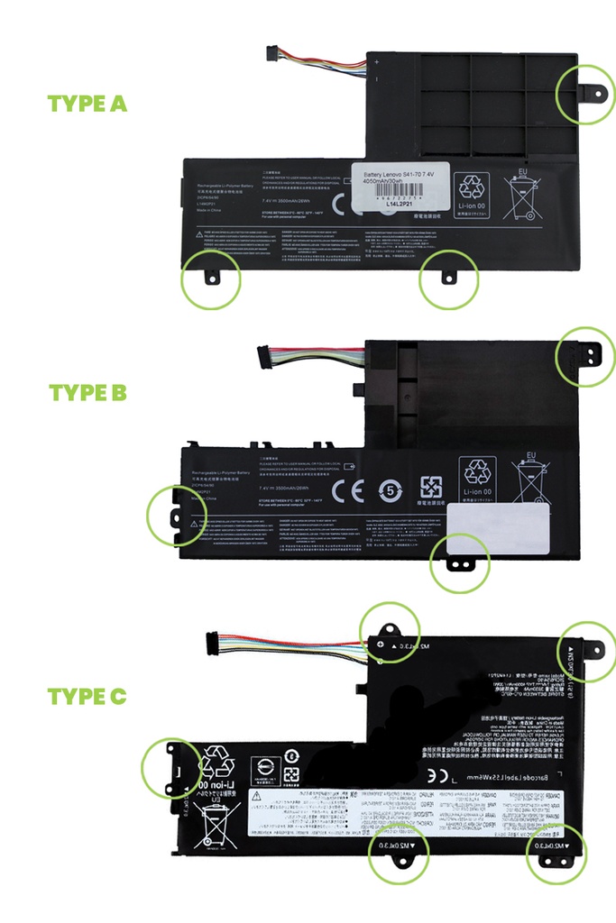 Battery Lenovo L14M2P21 7.4V 4050mAh 30Wh