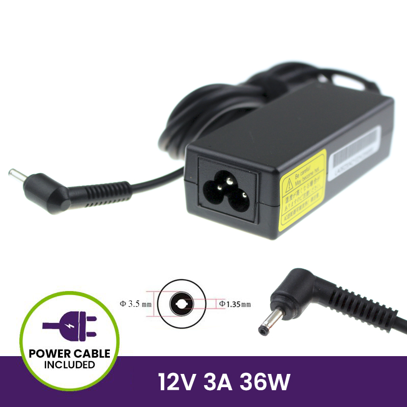 Cargador 12V 3A 36W - 3.5x1.35