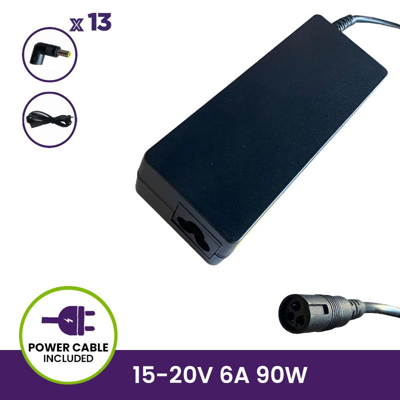 Cargador Universal Slim 90W - 90W-TA-SLIM                               