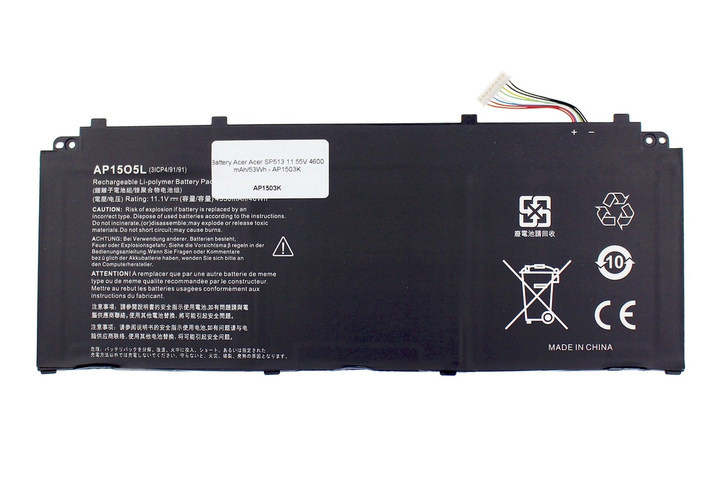 Batería Acer Acer SP513 11.55V 4600 mAh/53Wh - AP1503K      