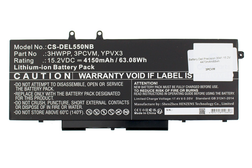 Batería Dell Precision 3541 15.2V 4250mAh/68wh              