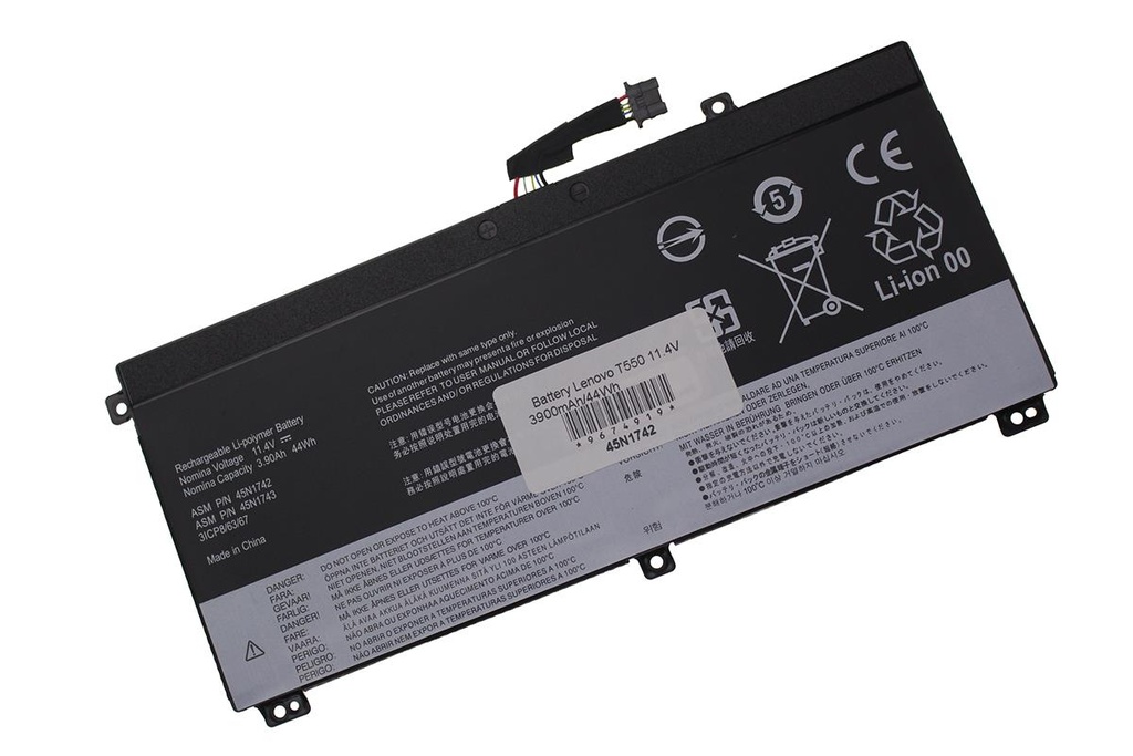 Batería Lenovo T550 11.4V 3900mAh/44Wh                      