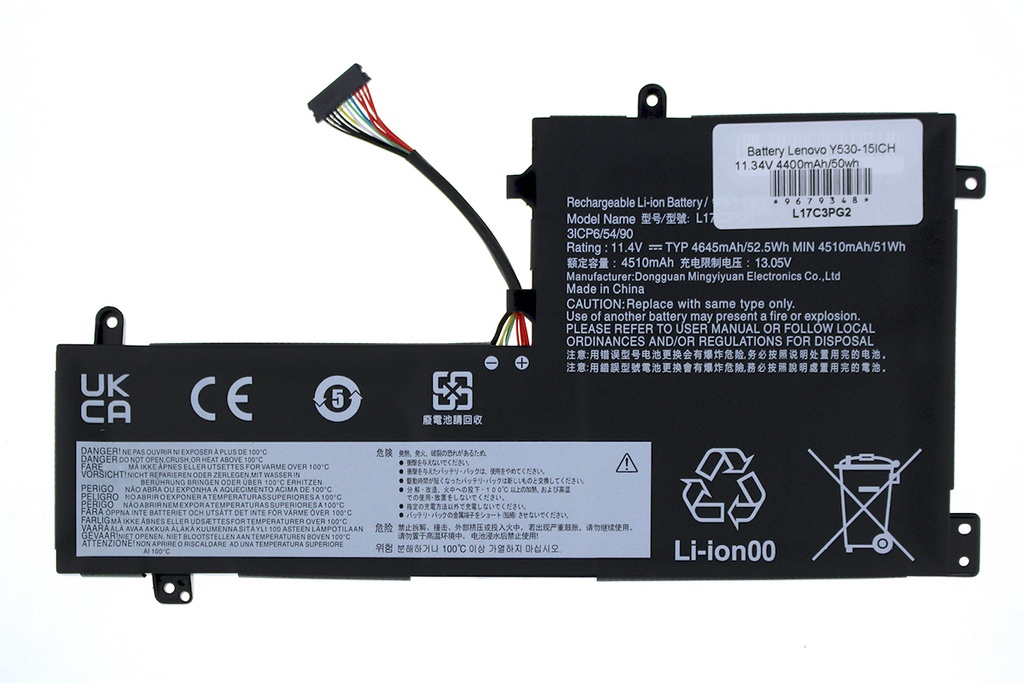 Batería Lenovo Y530-15ICH 11.34V 4400mAh/50wh