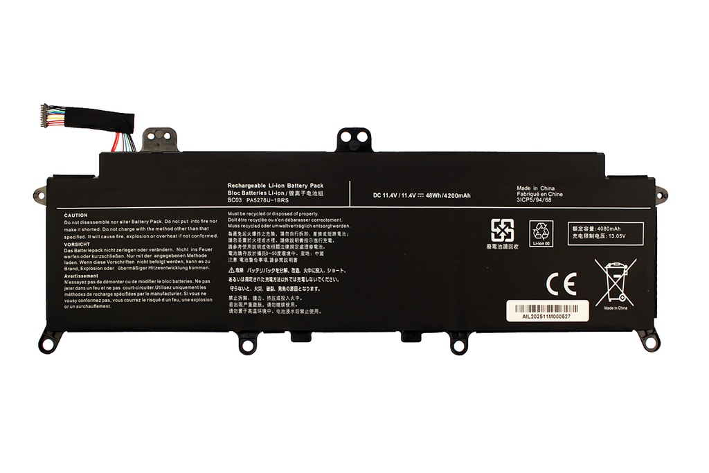 Batería Toshiba PA5278U 11.4V 4000mAh/45.6Wh