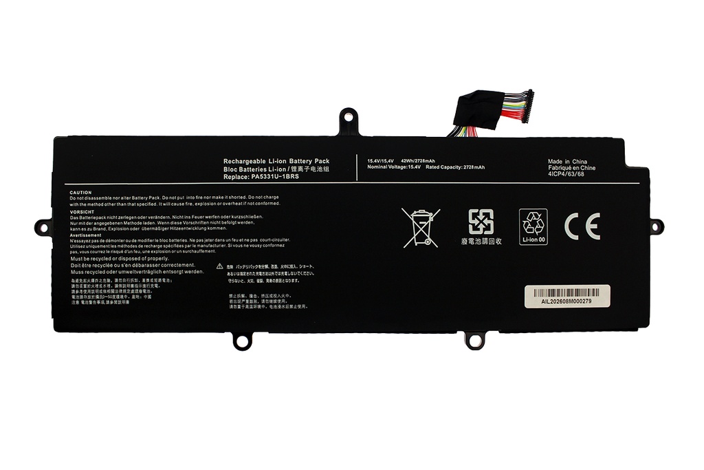 Batería Toshiba PA5331U 15.4V 2728mAh/42wh                   