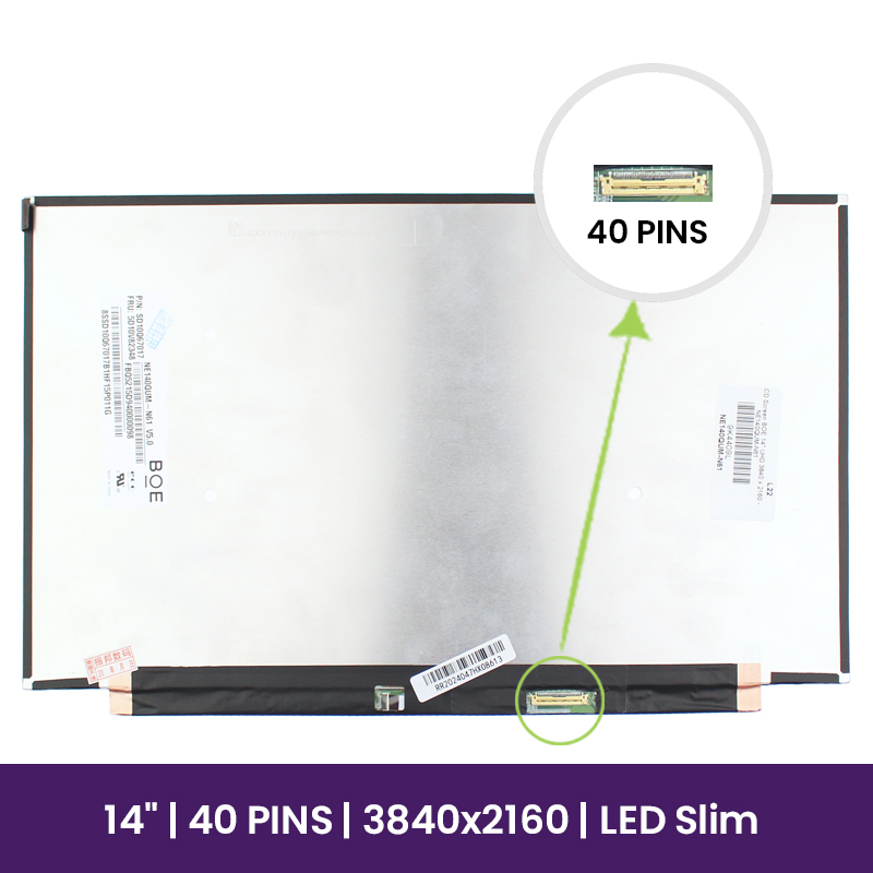 LCD BOE 14" UHD Slim 3840x2160 - NE140QUM-N61