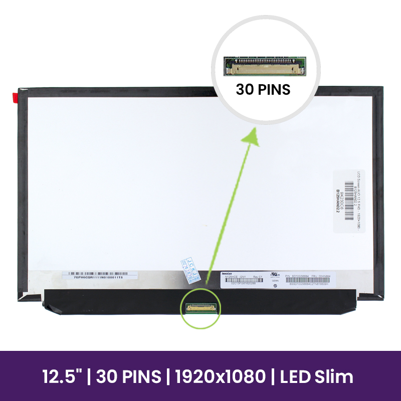 Pantalla LCD AUO 12.5 FHD - 1920×1080 - B125HAN02.2           