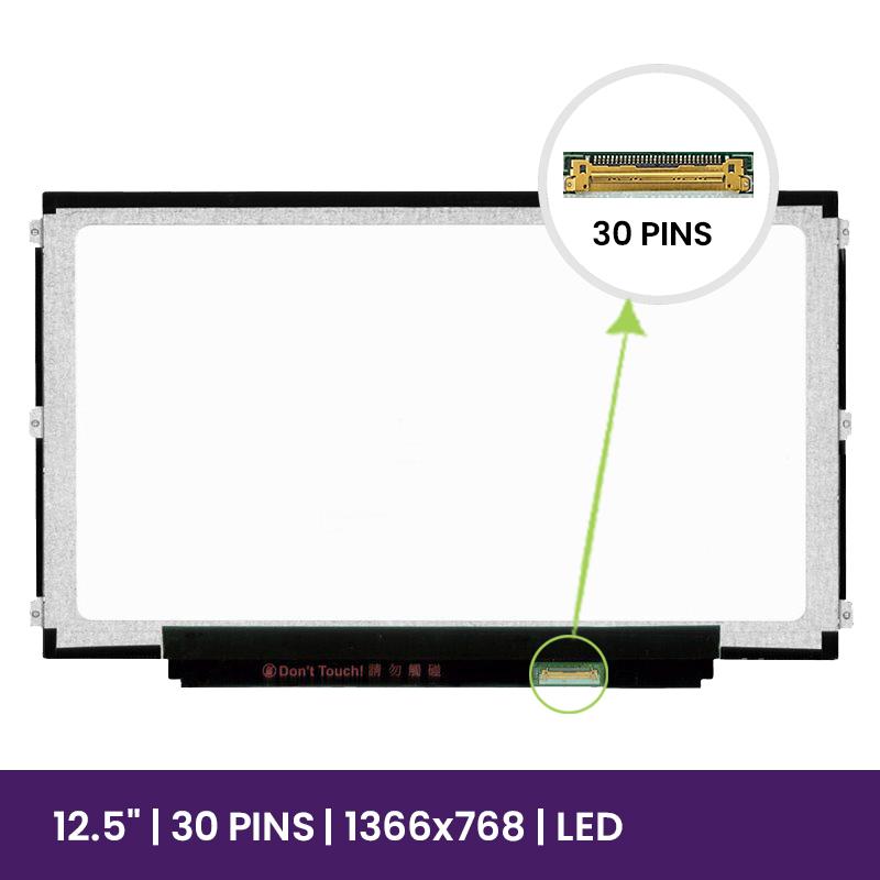 Pantalla LCD AUO 12.5 WXGA HD - 1366x768 LED - B125XTN02.0    