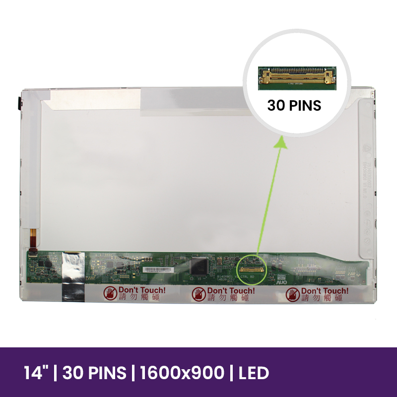 Pantalla LCD AUO 14 HD+ - 1600x900 LED Matte - B140RW01 V.2   
