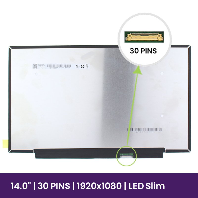 Pantalla LCD AUO 14" WUXGA Slim 1920x1080 - B140HTN02.1       