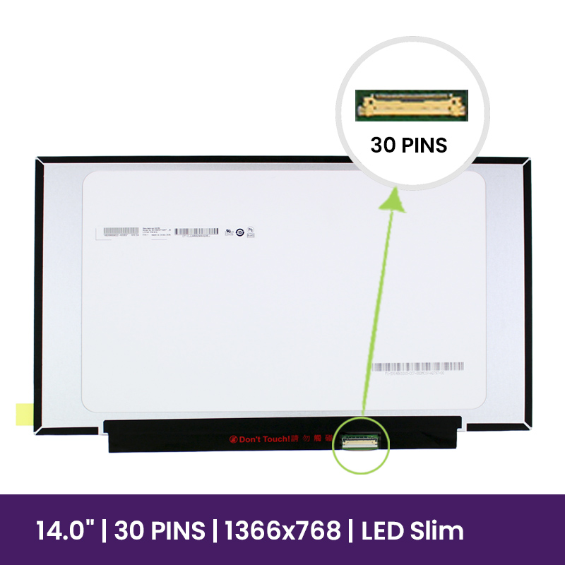Pantalla LCD AUO 14" WXGA HD 1366x768 - B140XTN07.8           
