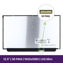 Pantalla LCD BOE 12.5 WXGA HD - 1366x768 LED - NV125FHM-N82   