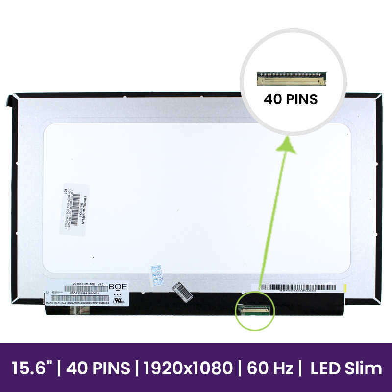 Pantalla LCD BOE 15.6 WXGA HD - 1920x1080 - NV156FHM-T00 V8.1 
