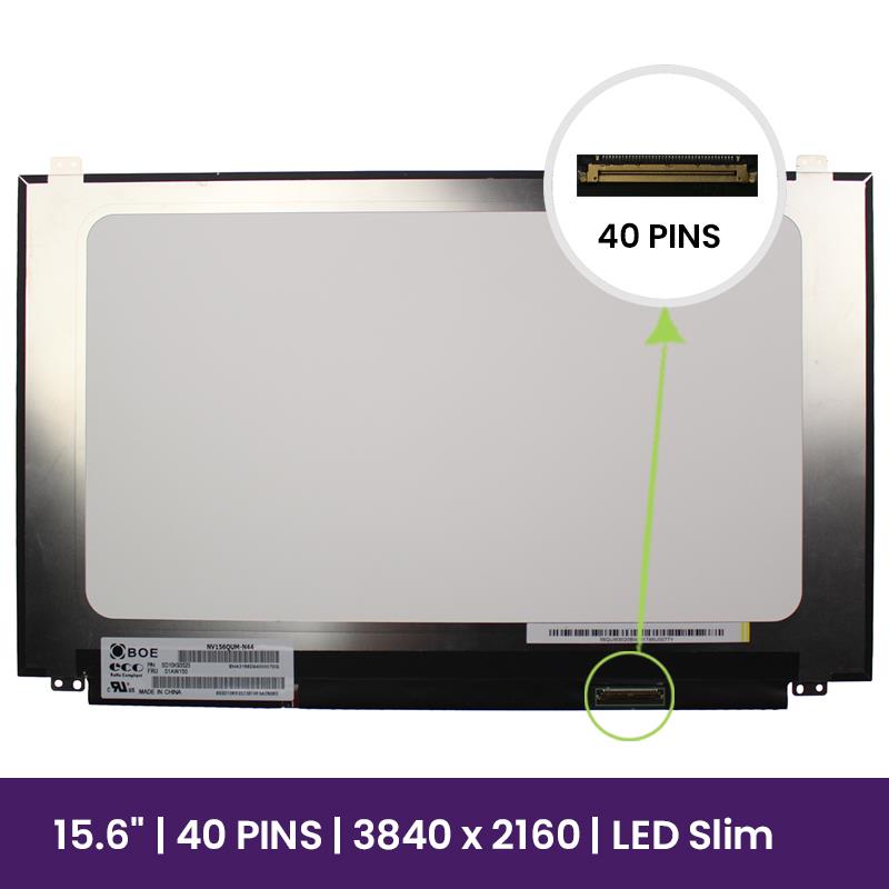 Pantalla LCD BOE 15.6" UHD 3840 x 2160 - NV156QUM-N44