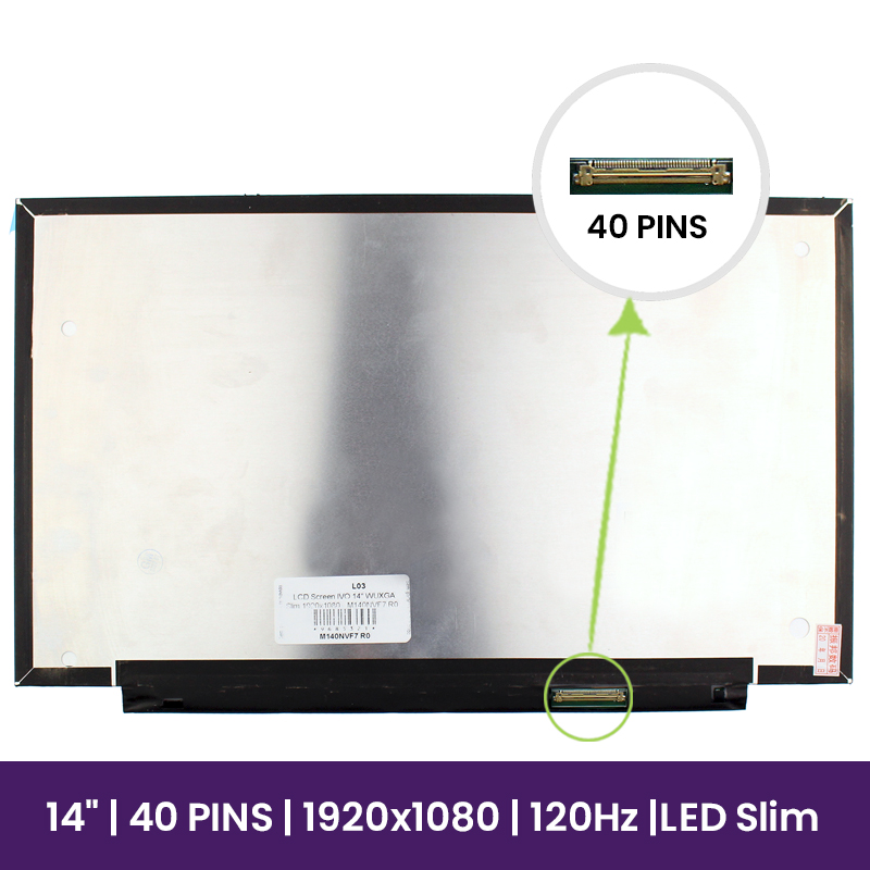 Pantalla LCD IVO 14" WUXGA Slim 1920x1080 - M140NVF7 R0       