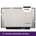 Pantalla LCD LG 14" WUXGA Slim 1920x1080 - B140HAN04.9