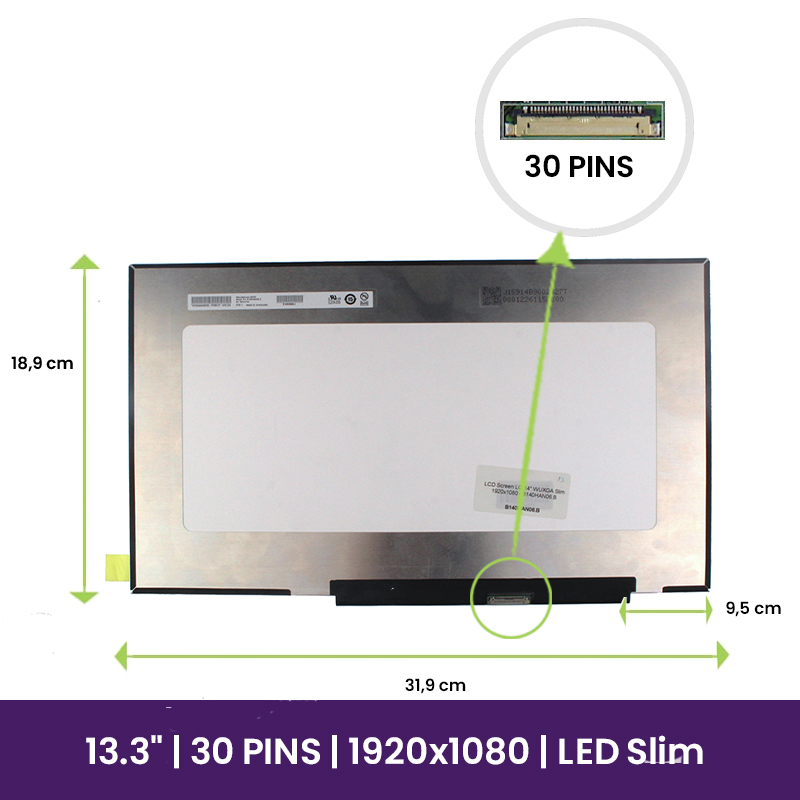 Pantalla LCD LG 14" WUXGA Slim 1920x1080 - B140HAN06.B        