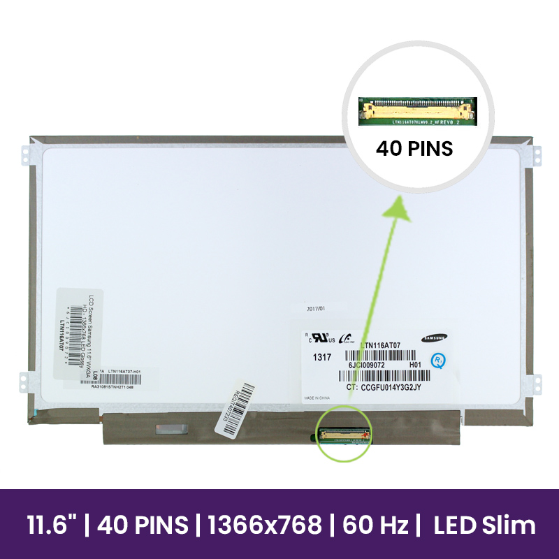 Pantalla LCD Samsung 11.6" WXGA HD - 1366x768 LED Glossy      