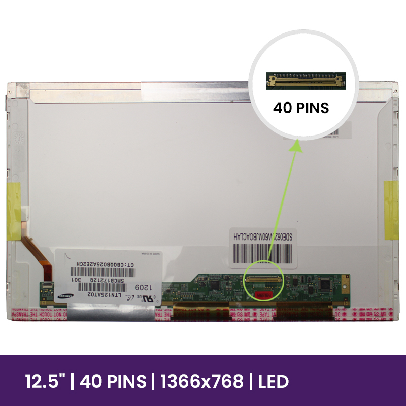 Pantalla LCD Samsung 12.5 WXGA HD - 1366x768 LED - LTN125AT02