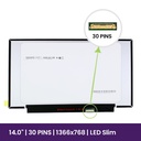Pantalla LCD AUO 14" WXGA HD 1366x768 - B140XTN07.8           