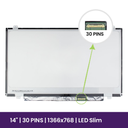 Pantalla LCD Chi Mei 14" WXGA HD 1366x768 - N140BGA-EB3