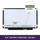 Pantalla LCD Chi-Mei 11.6 WXGA HD - 1366x768 LED Glossy       